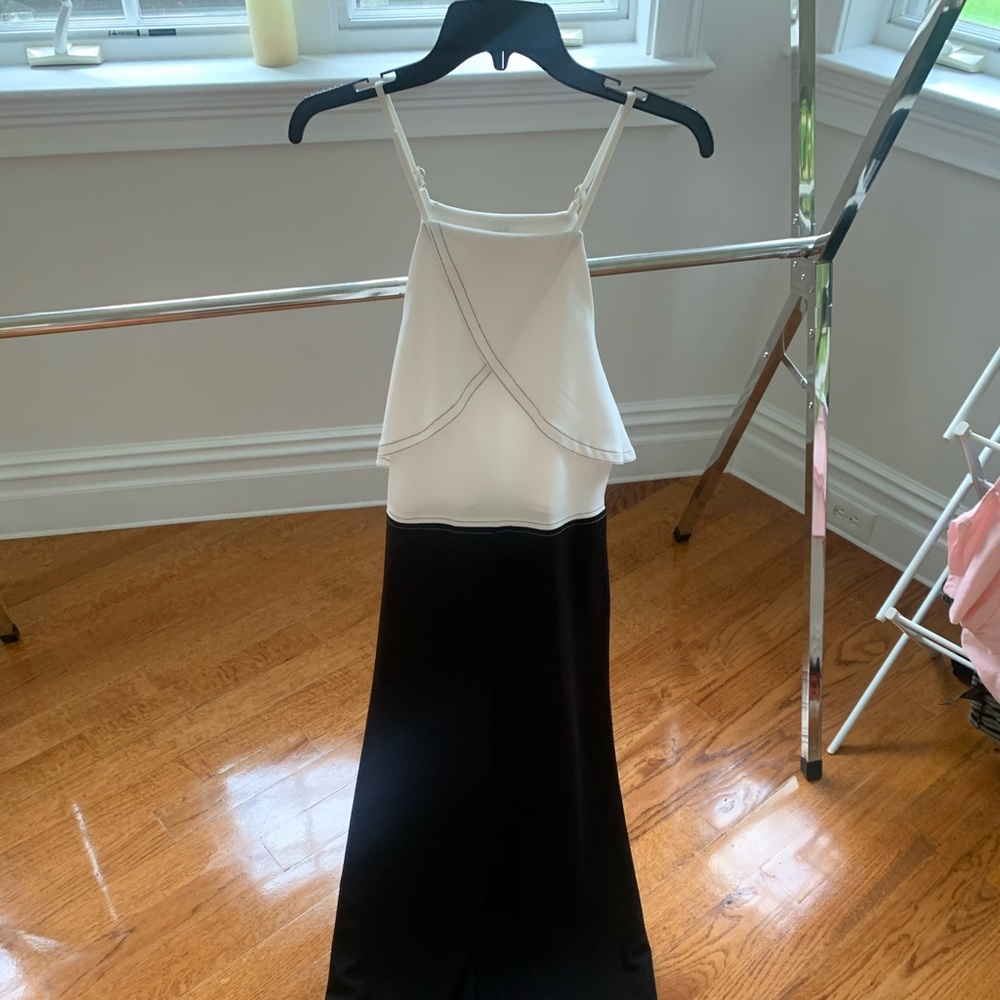 BLK & WHT XOXO JUMPSUIT - wide leg
